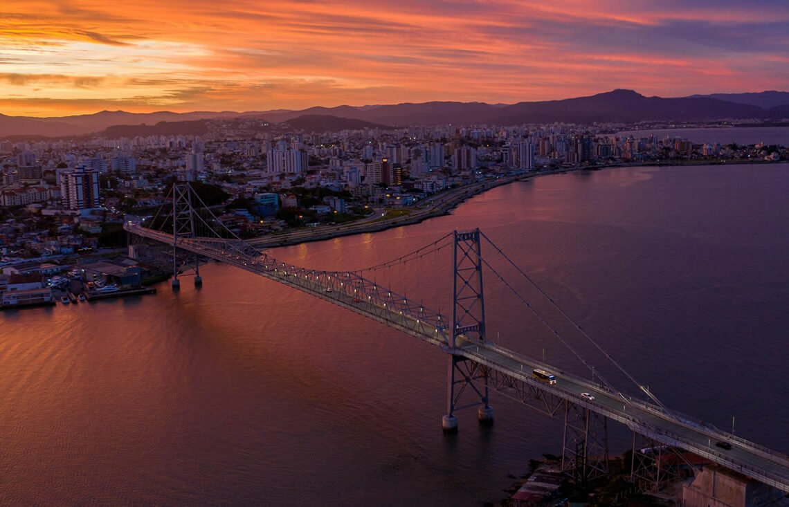 Ponte Hercilio Luz em Florianopolis